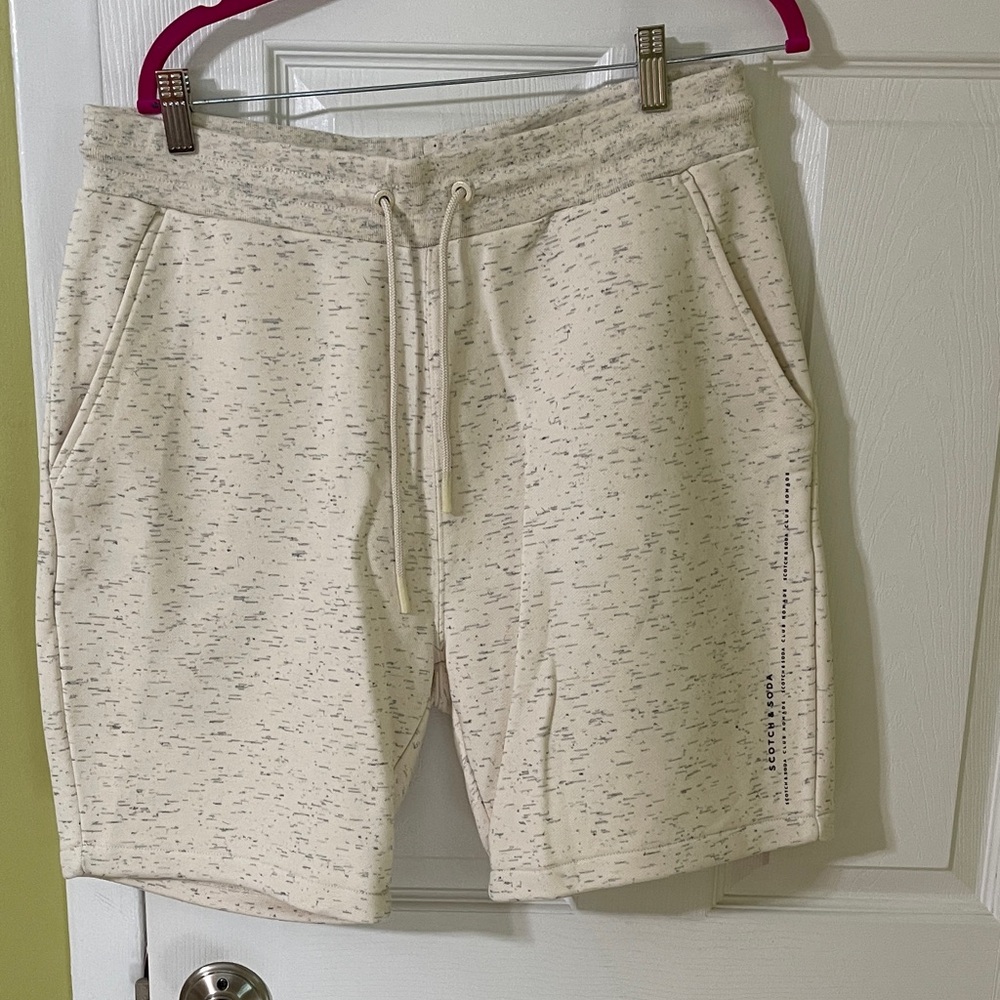 Scotch & Soda Men's Cream Speckled Shorts